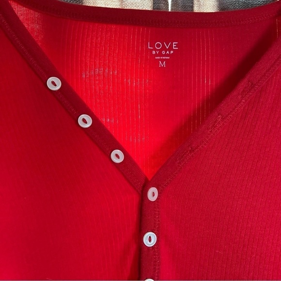 LOVE By Gap Red Plaid Flannel Pajama Two Piece Set Size Medium - Picture 13 of 16